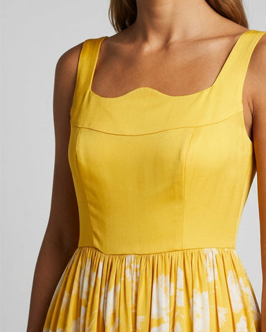 Dahlia Summer Satin Midi Dress