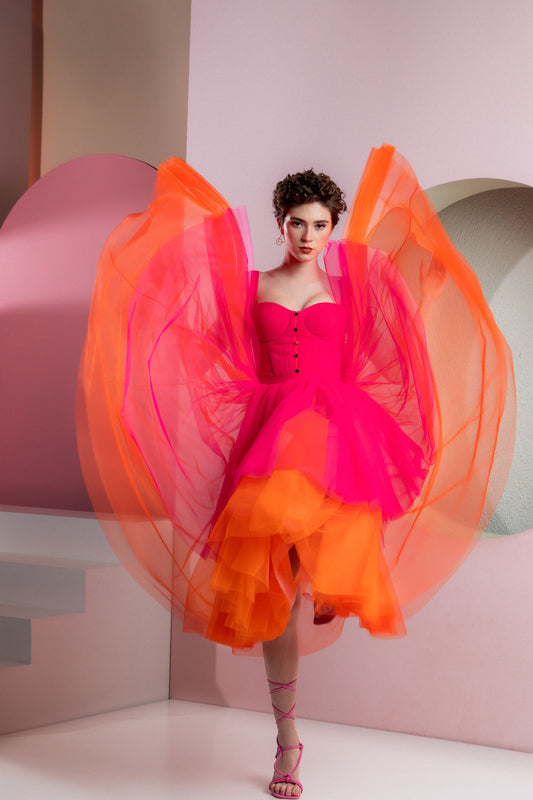 Thea Pink Fusion Dress