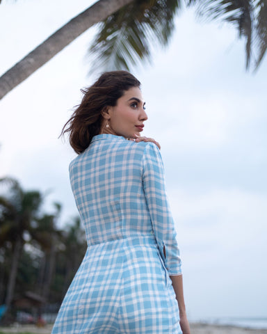 Althea Ocean Blue Check