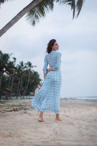 Althea Ocean Blue Check