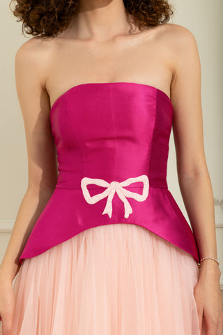 Audrey Pink Corset Top and Pink Skirt