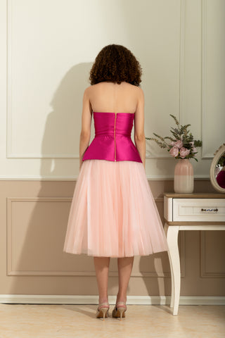 Audrey Pink Corset Top and Pink Skirt