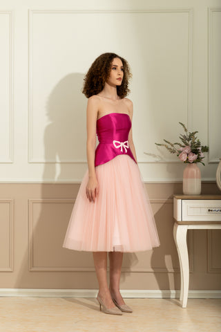 Audrey Pink Corset Top and Pink Skirt