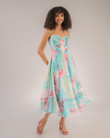 Dahlia Blue Floral
